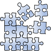 A jigsaw puzzle.