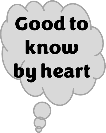 Thought bubble: Good to know by heart